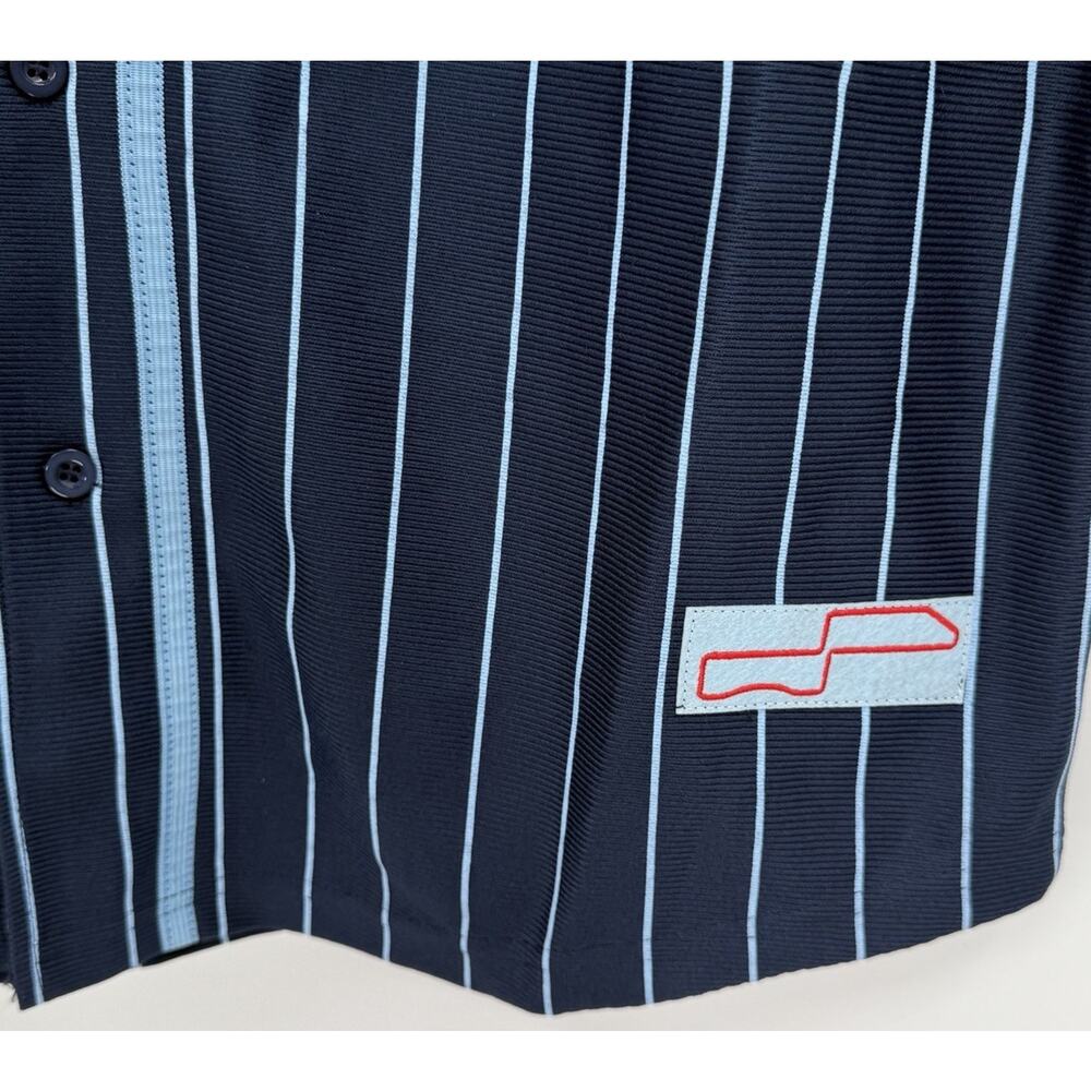 NASCAR Jersey Men Chicago Street Race 2024 Baseball Pinstripe Navy Blue Large - Picture 4 of 9